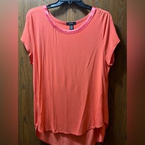 Woman’s Coral Short Sleeve Shirt XL - Alfani